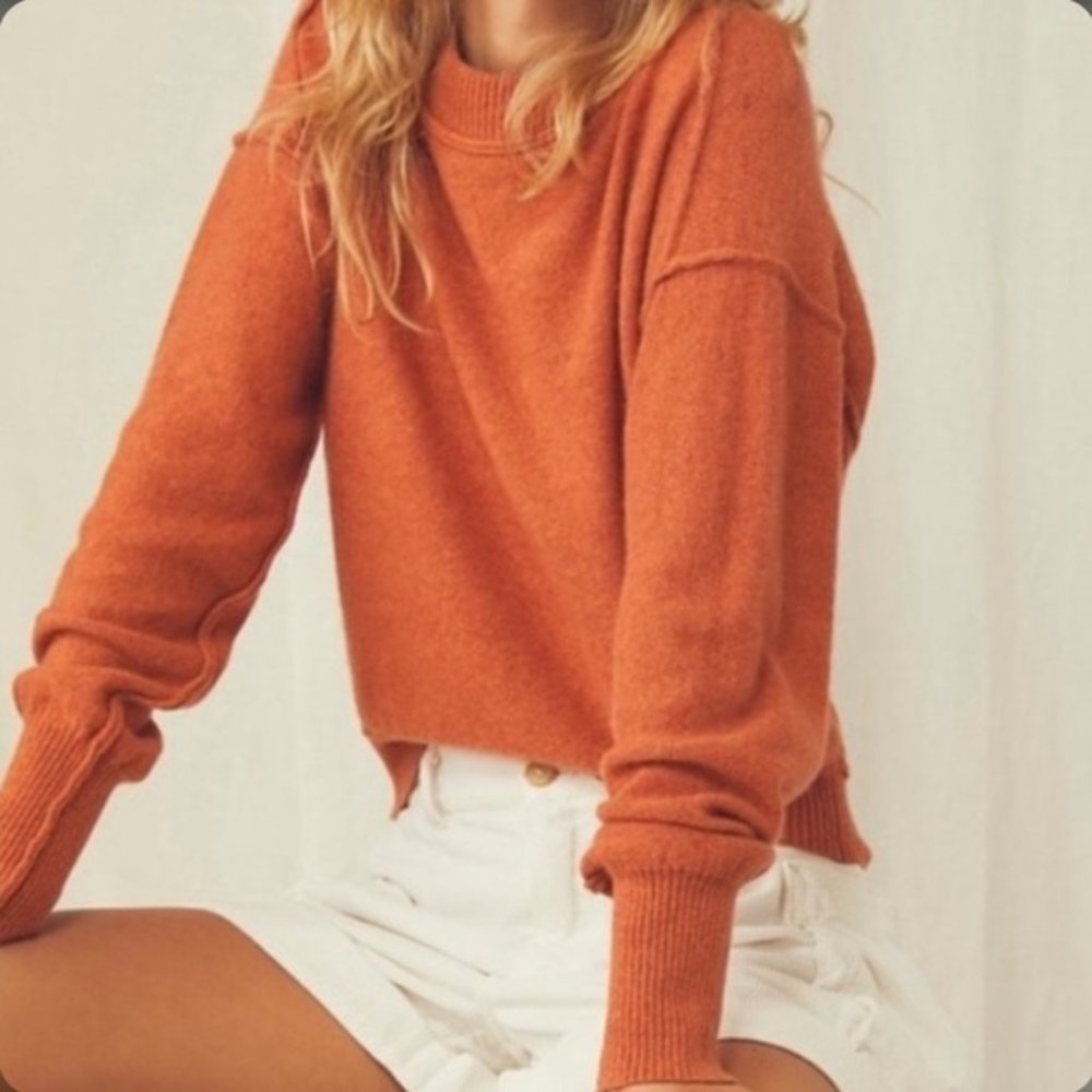 Free People Kora Cashmere Crewneck Sweater (Small)